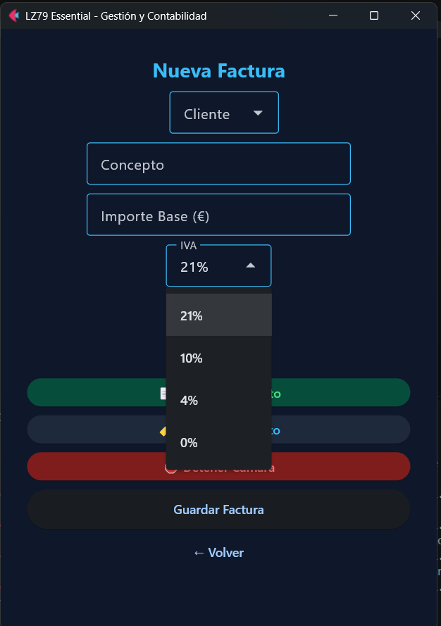Selector de Tipo de IVA